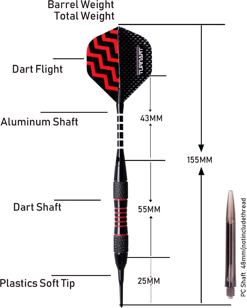 Darts Plastic Tip 9 Pcs 18 Grams Professional Soft Tip | Darts Set for Electronic Dartboard with 50 Extra Tips 9