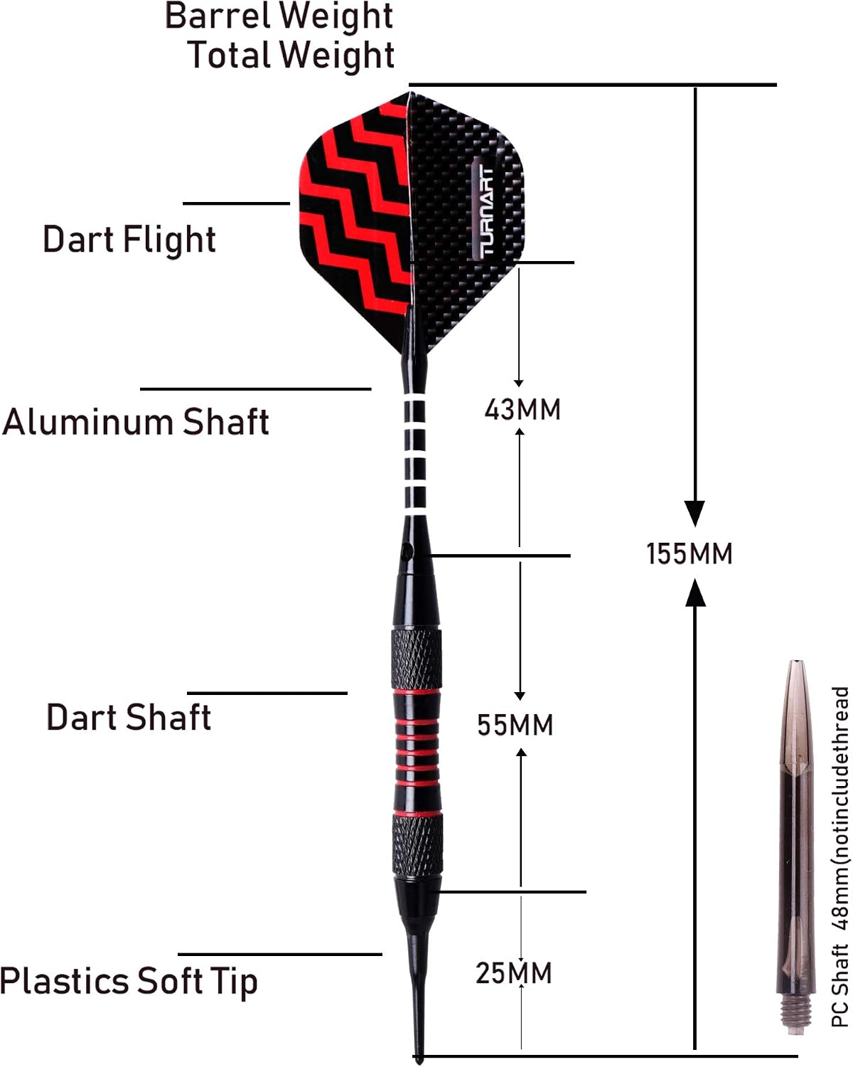 Darts Plastic Tip 9 Pcs 18 Grams Professional Soft Tip | Darts Set for Electronic Dartboard with 50 Extra Tips 9