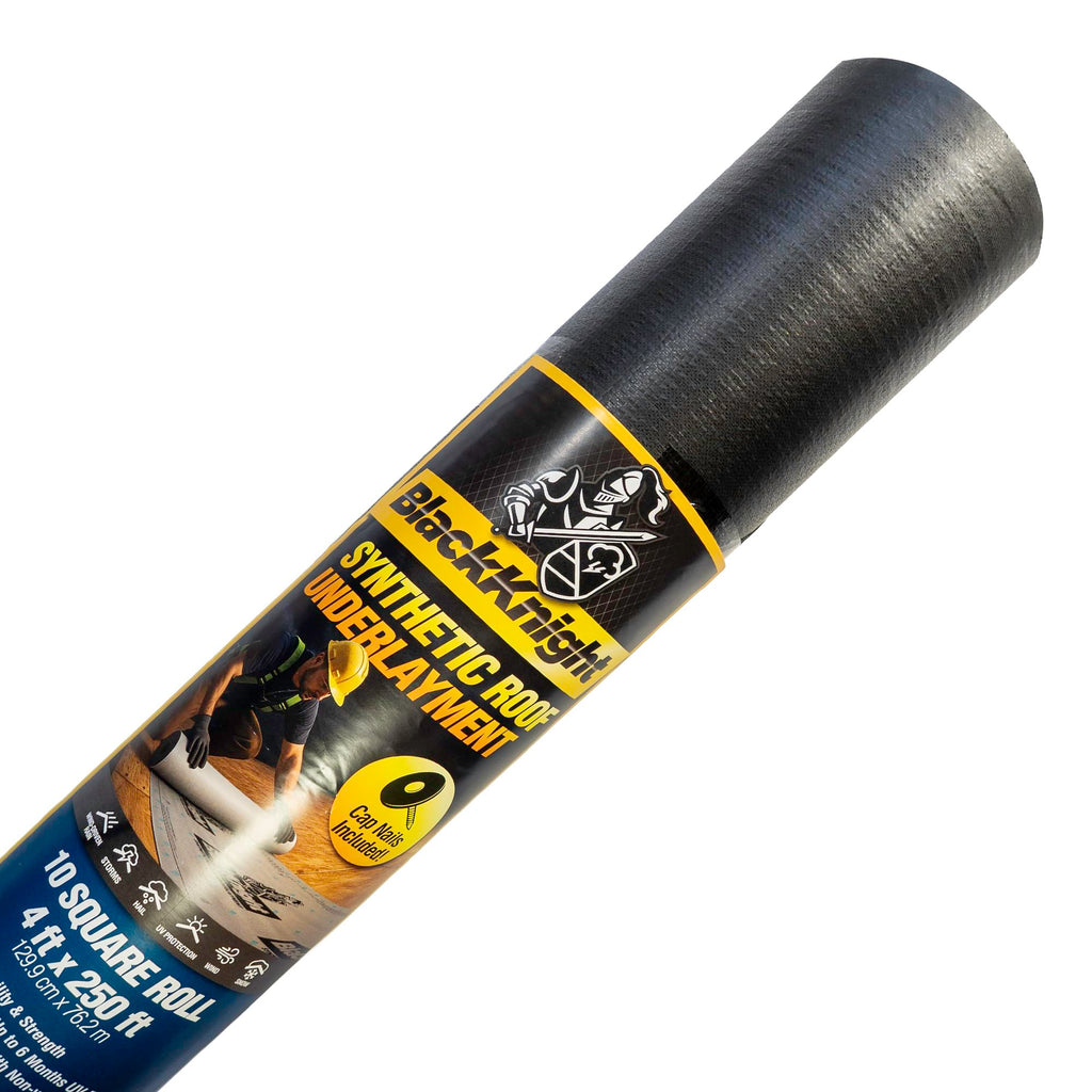 BlackKnight 4x250 Synthetic Roofing Underlayment, Professional Grade