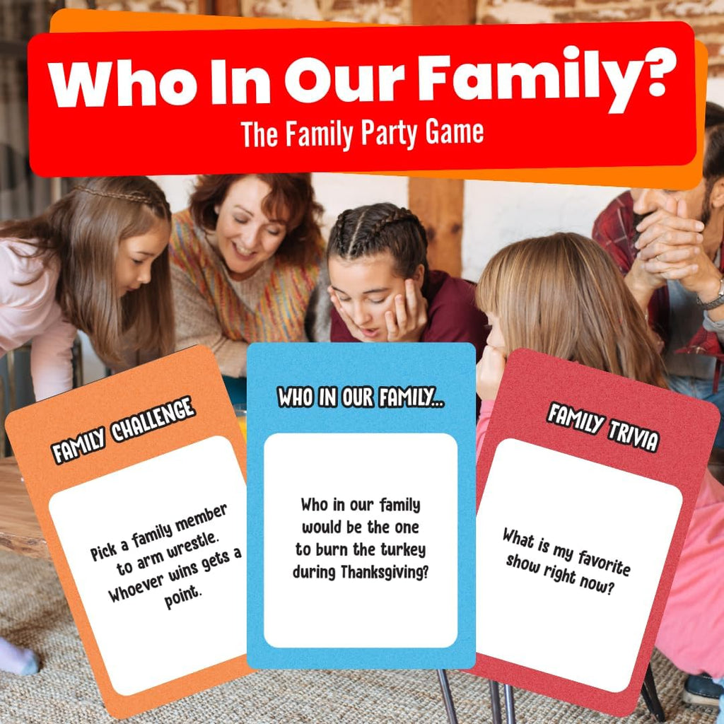 Who in Our Family? – Hilarious Family Party Game | Trivia, “Most Likely to” & Head-to-Head Challenges | Fun Family