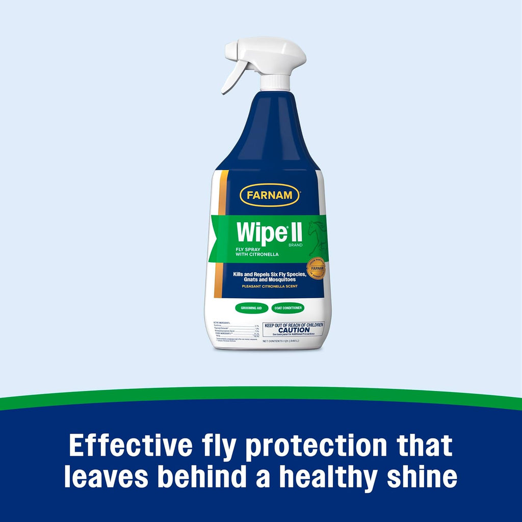 Wipe II Horse Fly Spray with Citronella, 32 oz Spray