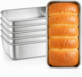 Non-Toxic 9x5IN Stainless Steel Loaf Pan for Baking Bread, 6 Pack