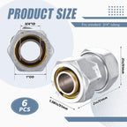 Yaocom 6 Pcs 3/4" X 3/4" Air Line Fittings, Elbow Brass