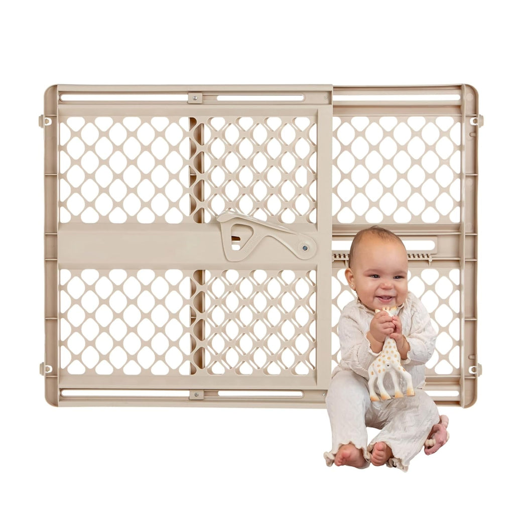 Supergate Ergo Baby Gate: Plastic Baby Gate for Stairs & Doorways - Adjustable Indoor Safety Gate - Made in USA - 26
