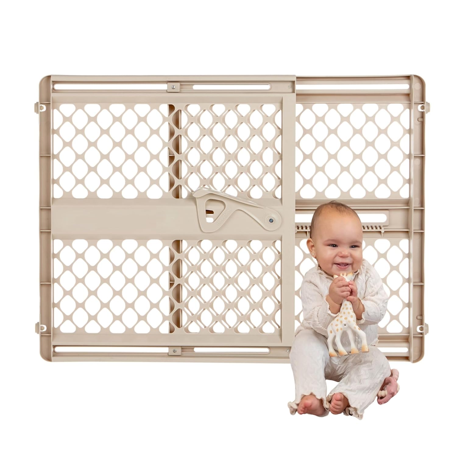 Supergate Ergo Baby Gate: Plastic Baby Gate for Stairs & Doorways - Adjustable Indoor Safety Gate - Made in USA - 26