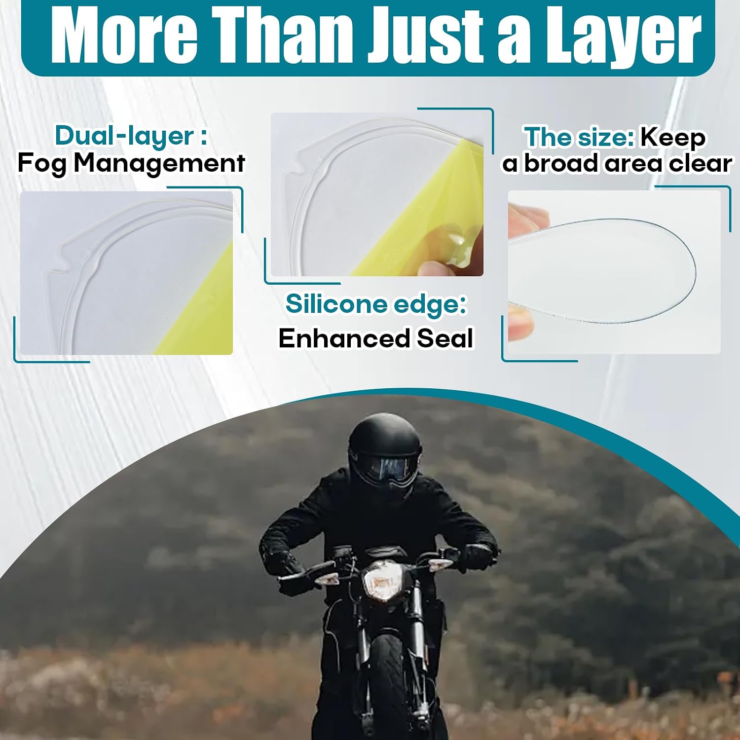 Anti-Fog Insert Lens Compatible with Shoei CWR-1/CW-1/CNS-1 Pinlock EVO | Compatible with Pinlock Visor Insert