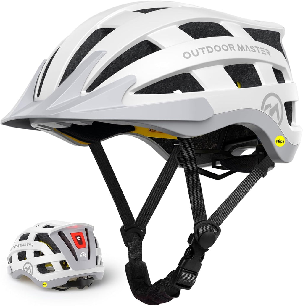 Gem II MIPS Bike Helmet with Light for Adult Youtht | Lightweight,Sun Visor, Ventilation, Certified Helmet for