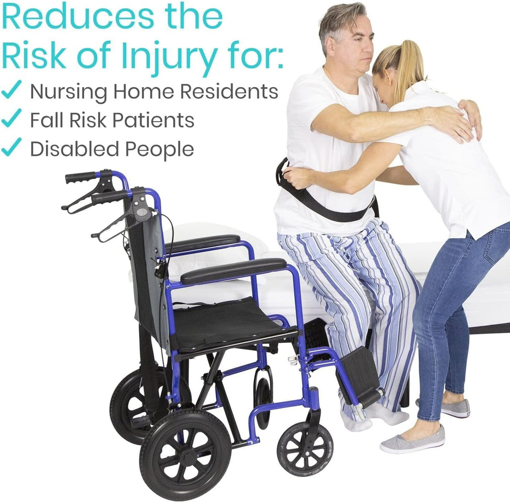 Gait Belt (350lbs) Transfer Belt with Handles - Medical Nursing Safety Patient Assist - Bariatric, Elderly, Handicap