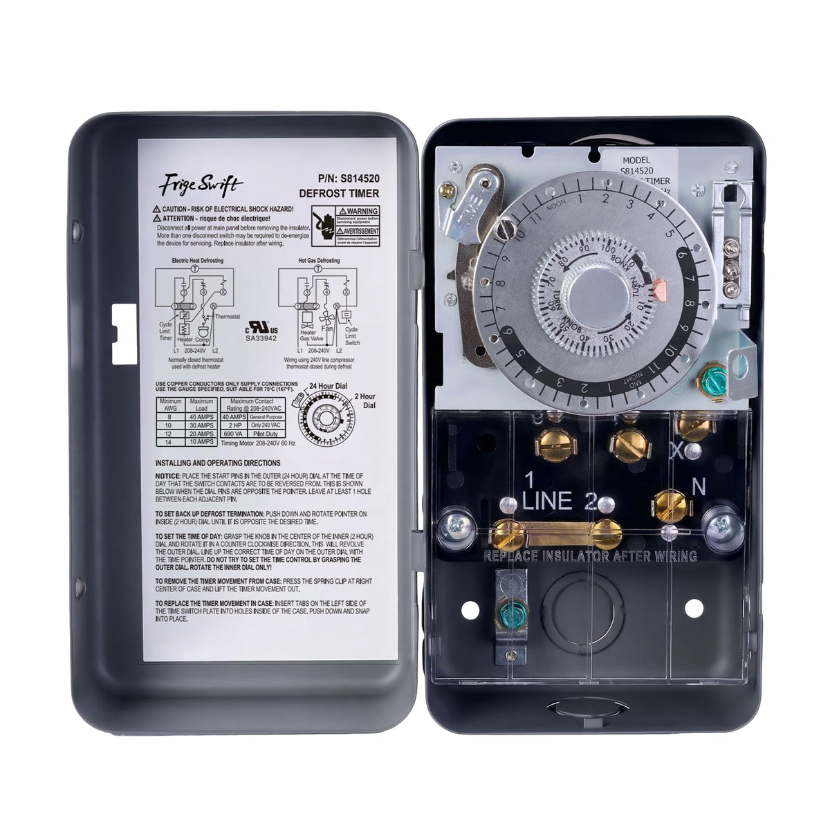 FrigeSwift S8145-20 Commercial Refrigeration Defrost Control Timer