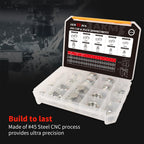 AKM 32 Pcs JIS Cap & Plug Assortment Hydraulic Adapter Fitting Kit Set, Galvanized Steel with Precision Threading 4 6 8 12 16 20
