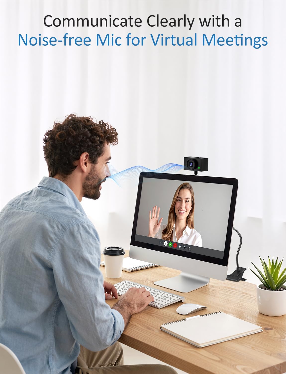 Webcam for PC, Streaming Camera, Web Camera for Desktop/Laptop Computer Webcam with Microphone, Plug and Play USB Web