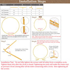 6.6FT Balloon Arch Stand, Round Wedding Arches Frame