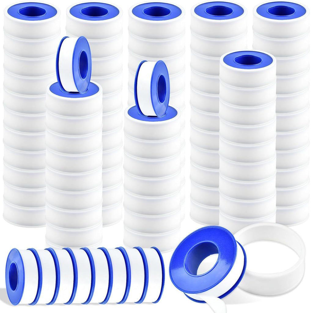 100 Rolls Teflon Tape,1/2 x 520 in Plumbers Tapes, PTFE Tape Waterproof Sealant Pipe Tape for Shower Head,Pipe