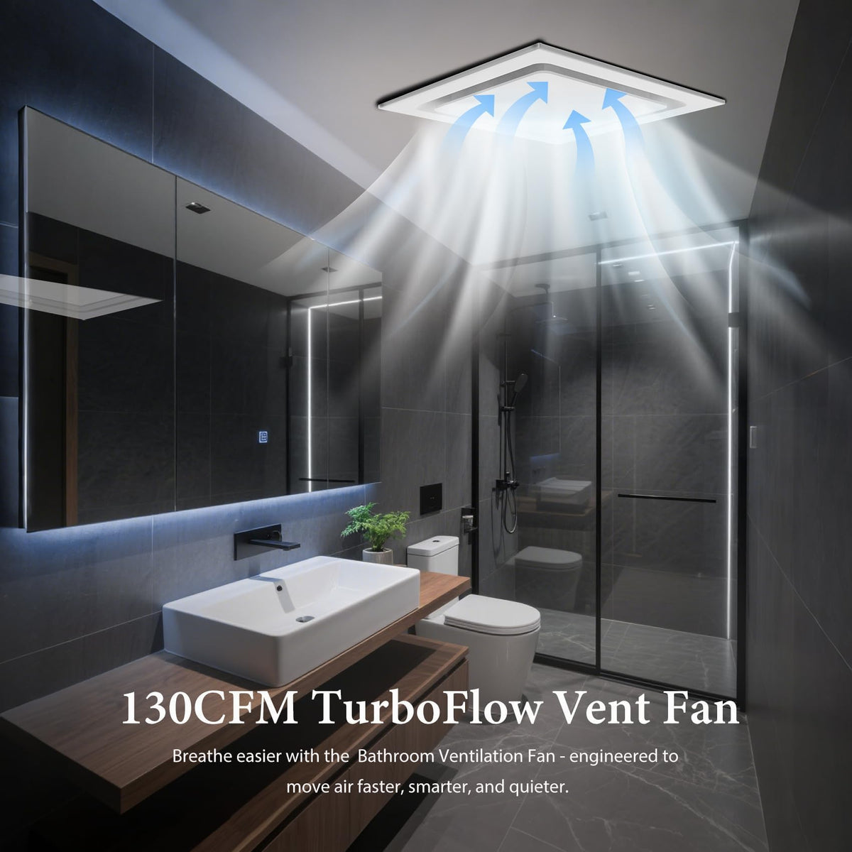 Orsong Bathroom Exhaust Fan without Light 12" Panel