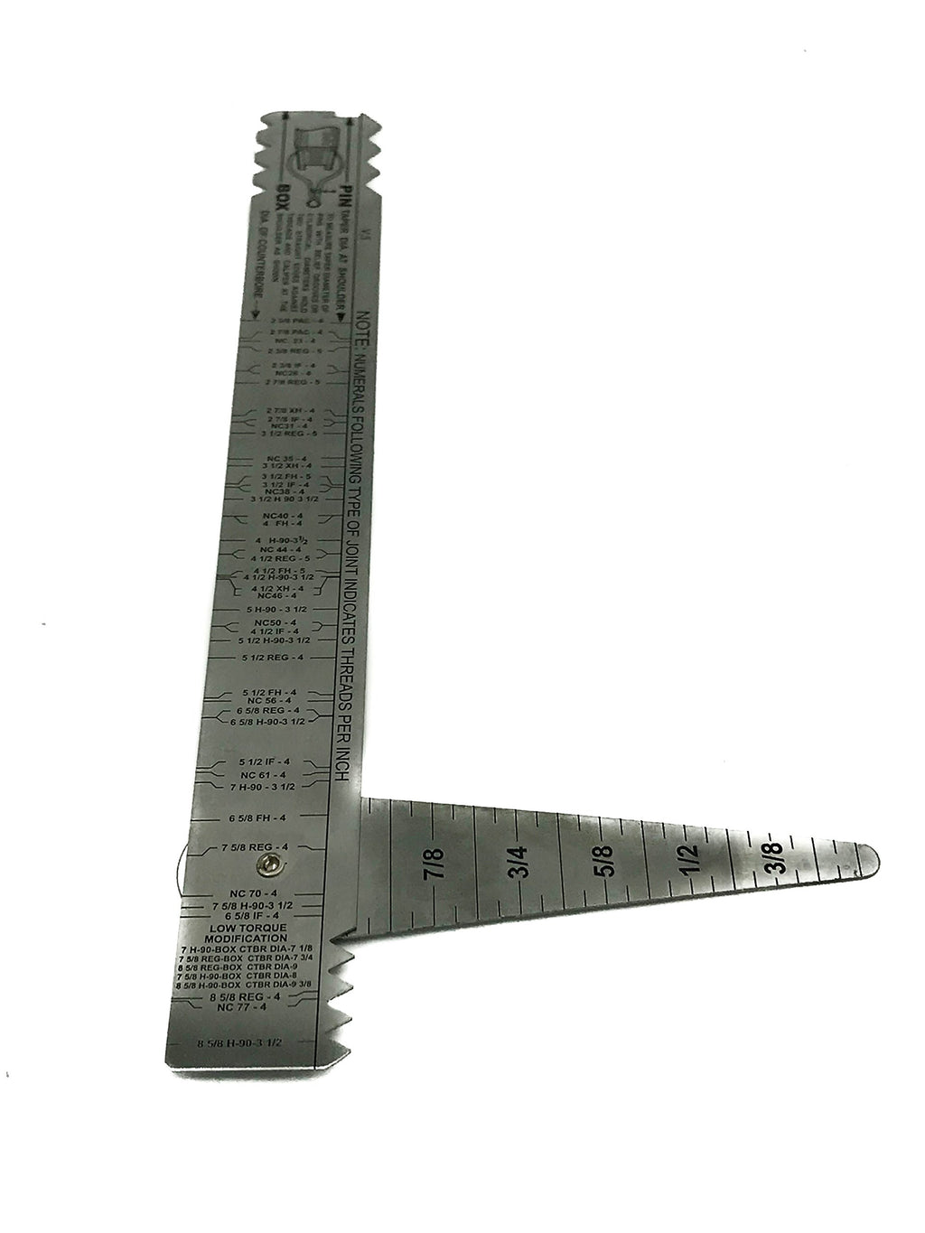 Drill Pipe Connection Thread Identification Ruler with Nozzle Gauge (1)