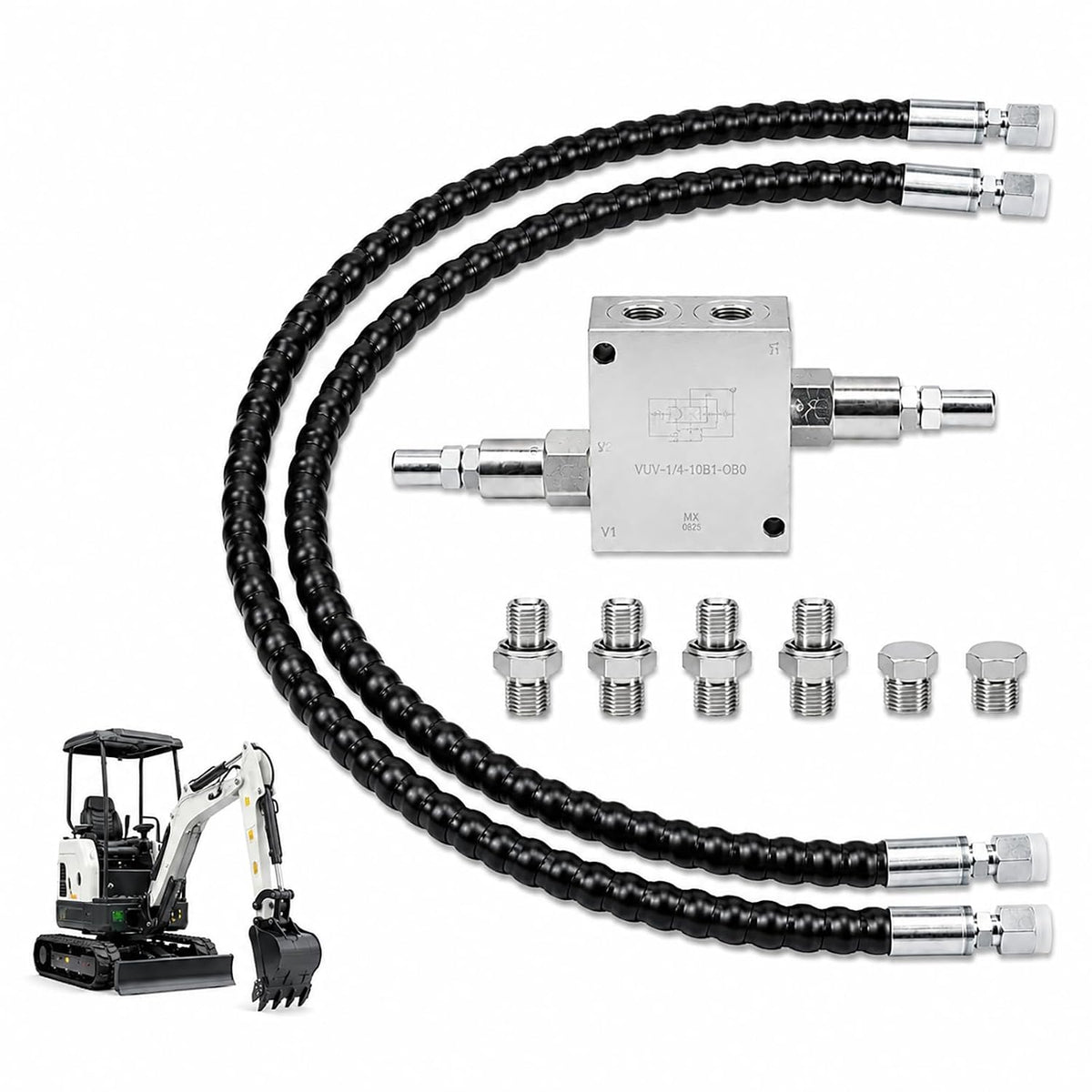 Mini Excavator Cushion Valve Kit Hydraulic Swivel Motor Buffer Valves