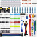 Electronics Component Fun Kit w/Power Supply Module, Jumper Wire, 830 tie-Points Breadboard, Precision