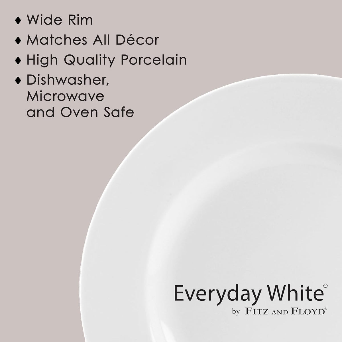 Classic Rim Set of 4 Salad Plates, 8.25 inch