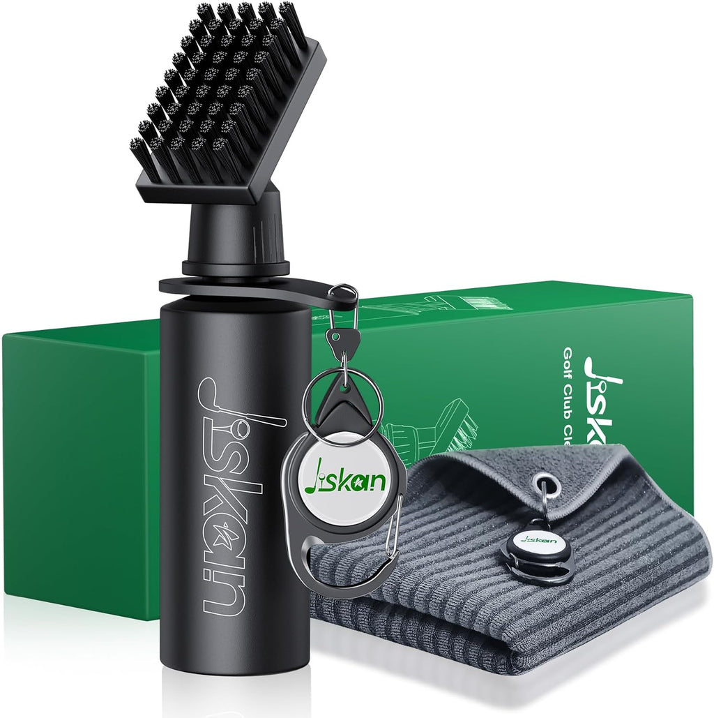 Pro Golf Club Cleaner Includes Water Golf Club Brush Golf Towel Golf Accessories for Bag Essentials Golf Accessories