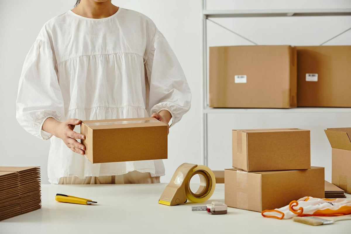 25 Packs Small Shipping Boxes 9X6X4 Inches, Kraft Corrugated Cardboard Boxes