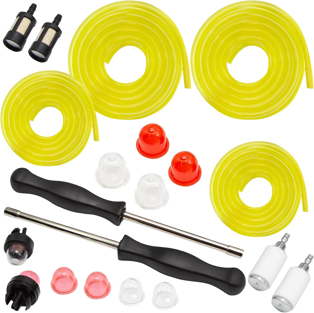 4 Size 4 Feet Long Small Engine Fuel Line Kit, 188-12 530058709 Primer Bulb, ZF-1 Fuel Filter, Adjustment Tool