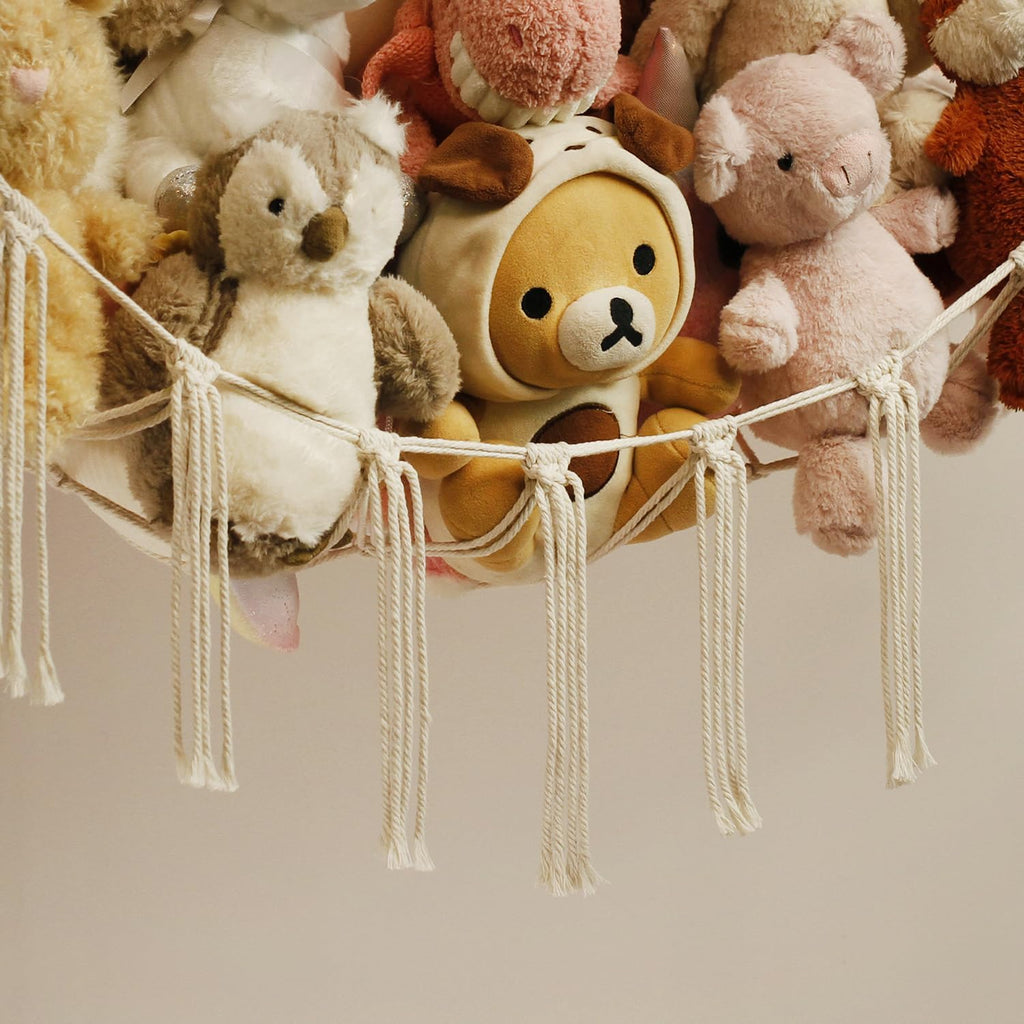 Stuffed Animal Storage Hammock or Net Corner - Large Toy Hammock Net for Stuffed Animals Room Decor - Cute Stuff