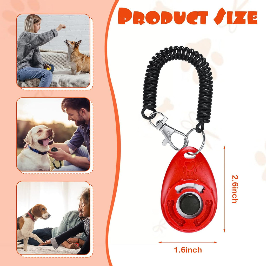 30 Pcs Dog Training Clicker for Pet with Wrist Strap Dog Cat Bird Clicker Puppy Training Supplies for Dogs Cats