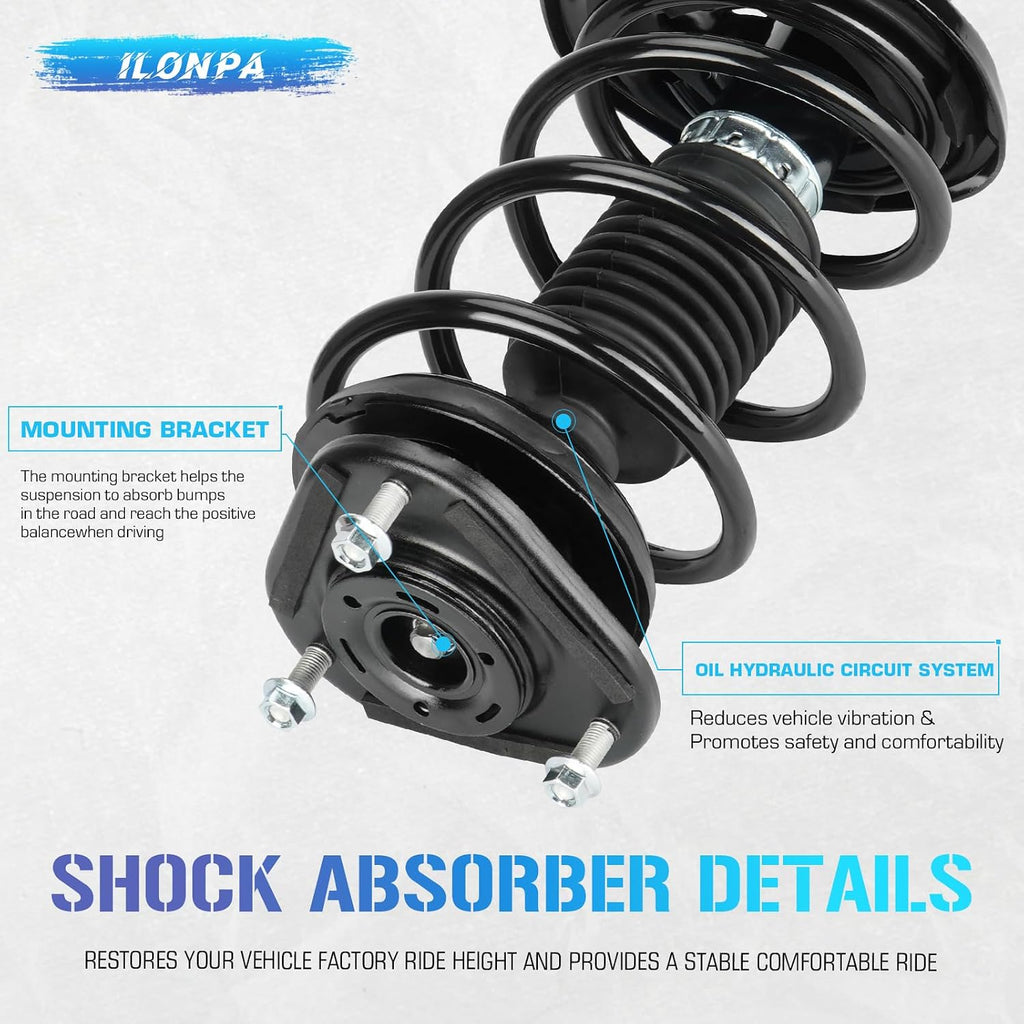 ILONPA Front Quick Struts Shocks for 2014-2019 Toyota Corolla (1.8L Only)