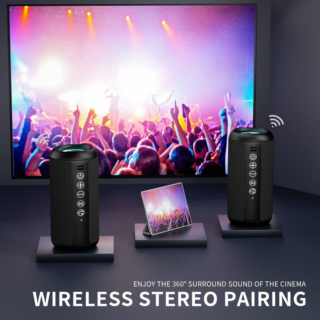 Portable Bluetooth Speaker (1st Gen), IPX7 Waterproof, Wireless, Big Sound and Deep Bass, TWS Pairing, 30Hrs of