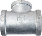 Supply Giant HNSU3605 1-1/4" x 1" Galvanized Malleable Reducing Tee with Female Threaded Fitting