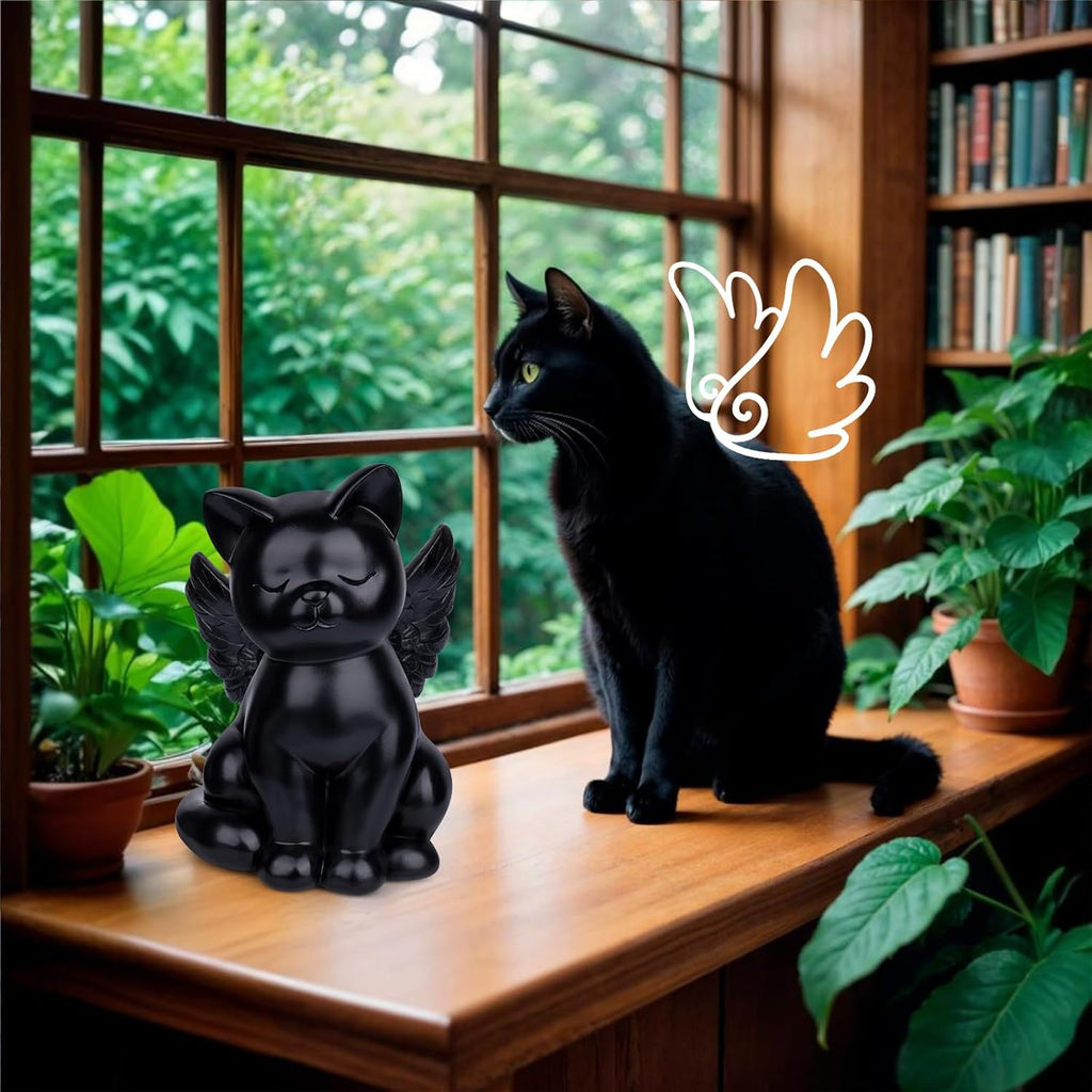 Black Cat Urn, Pet Urn for Cat Ashes