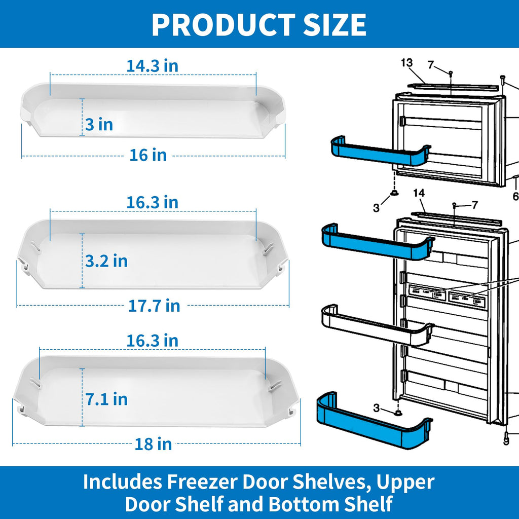 29325760166 RV Refrigerator Door Shelf Kit