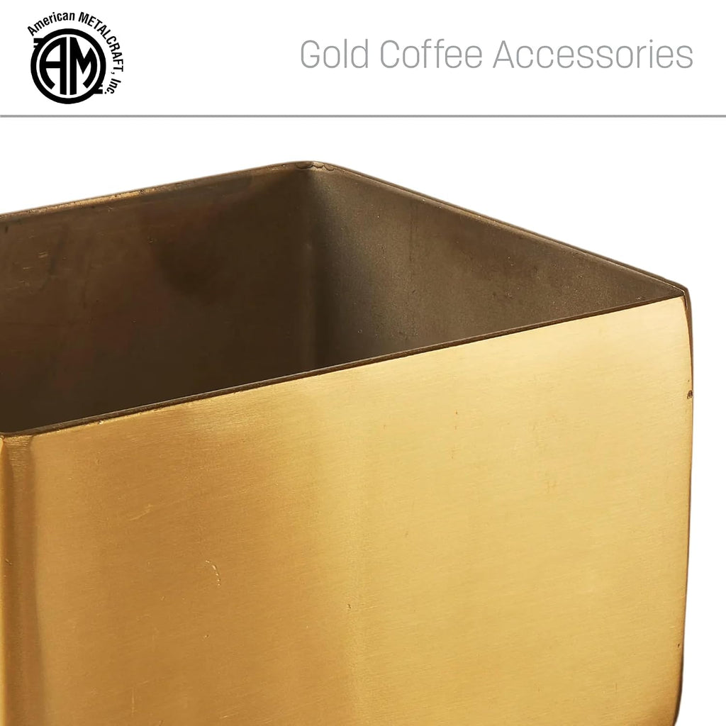 GSPH4 Rectangular Gold Sugar Packet Holder, Satin Finish, 2-3/4 inches L Square