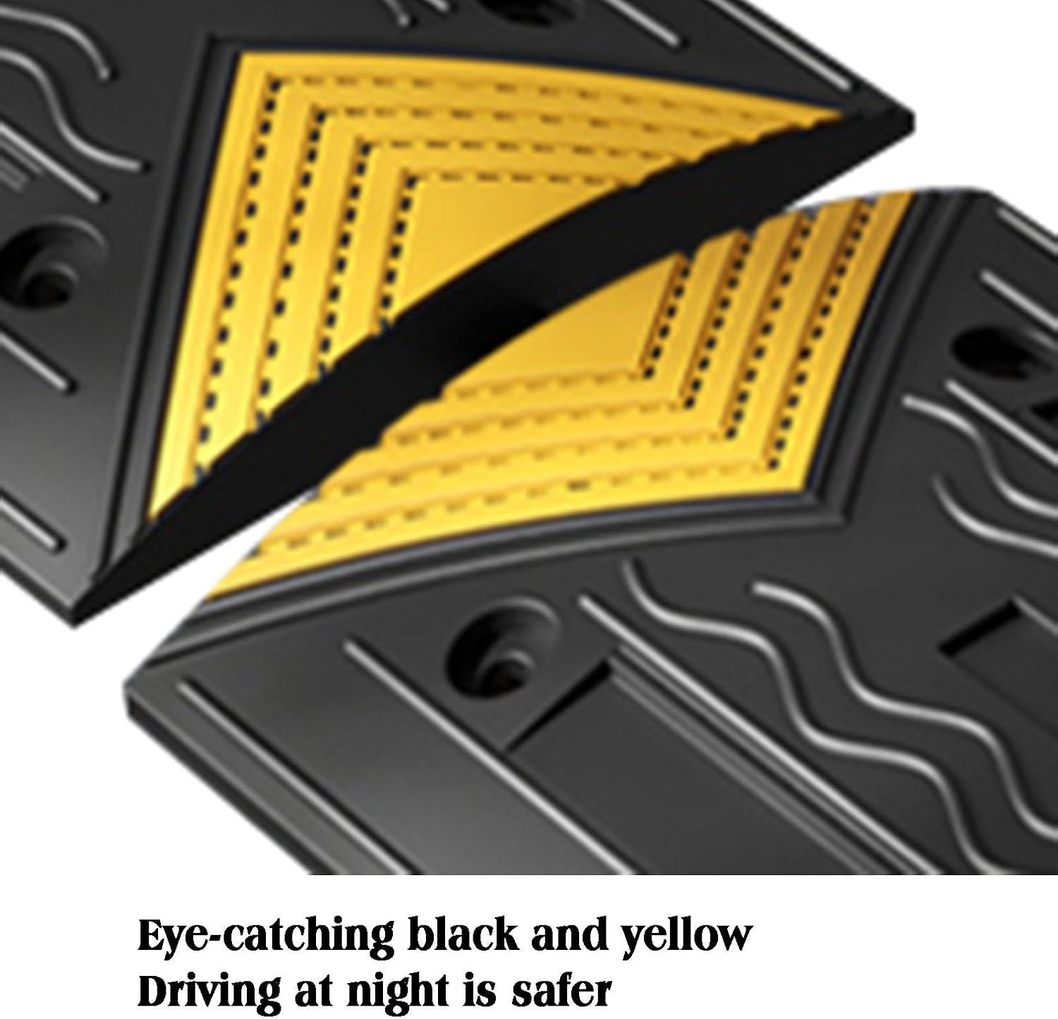 Rubber Speed Bump,Industry Rubber Curb,Wheel Stop Stoppers for Car,Truck,Trailer and Garage,2 Pack Speed