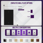 ENERLITES Blank Device Metal Wall Plate, Standard Size 1-Gang, Black Matte