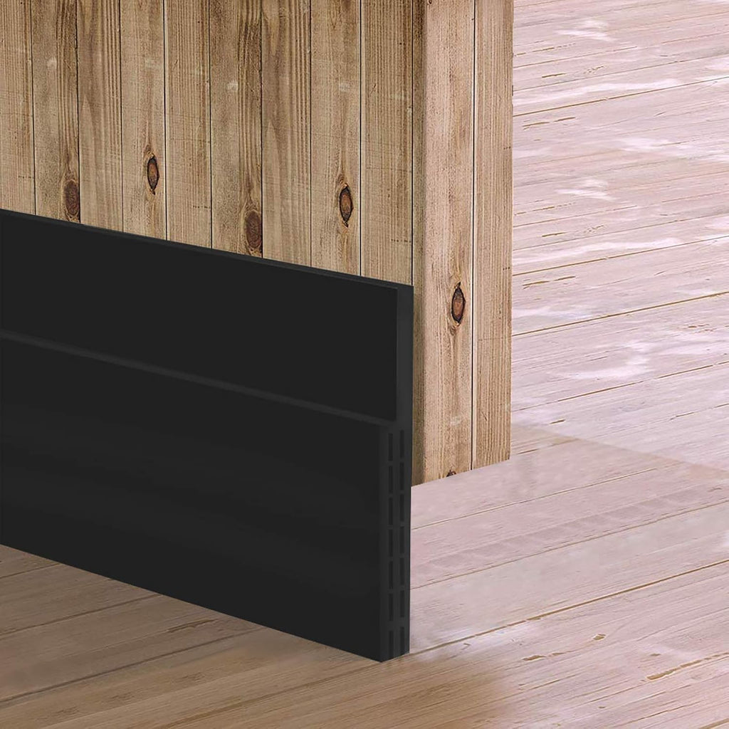 Huge Gap Door Draft Stopper,3.4" W x 39" L Widened Rubber Door Sweep, Black | Designed for Large Gaps - Self-Adhesive