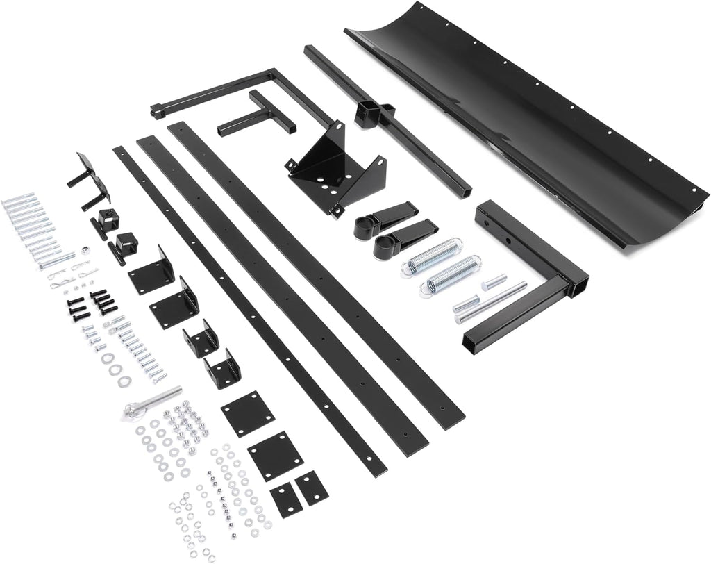 60 In Universal Black Snow Plow Blade Compatible with 5ft Wide Zero Turn Mowers Snow Plow Powder Coated Adjustable
