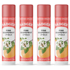 Pink Grapefruit Classic Organic Lip Balm, 4 Pack