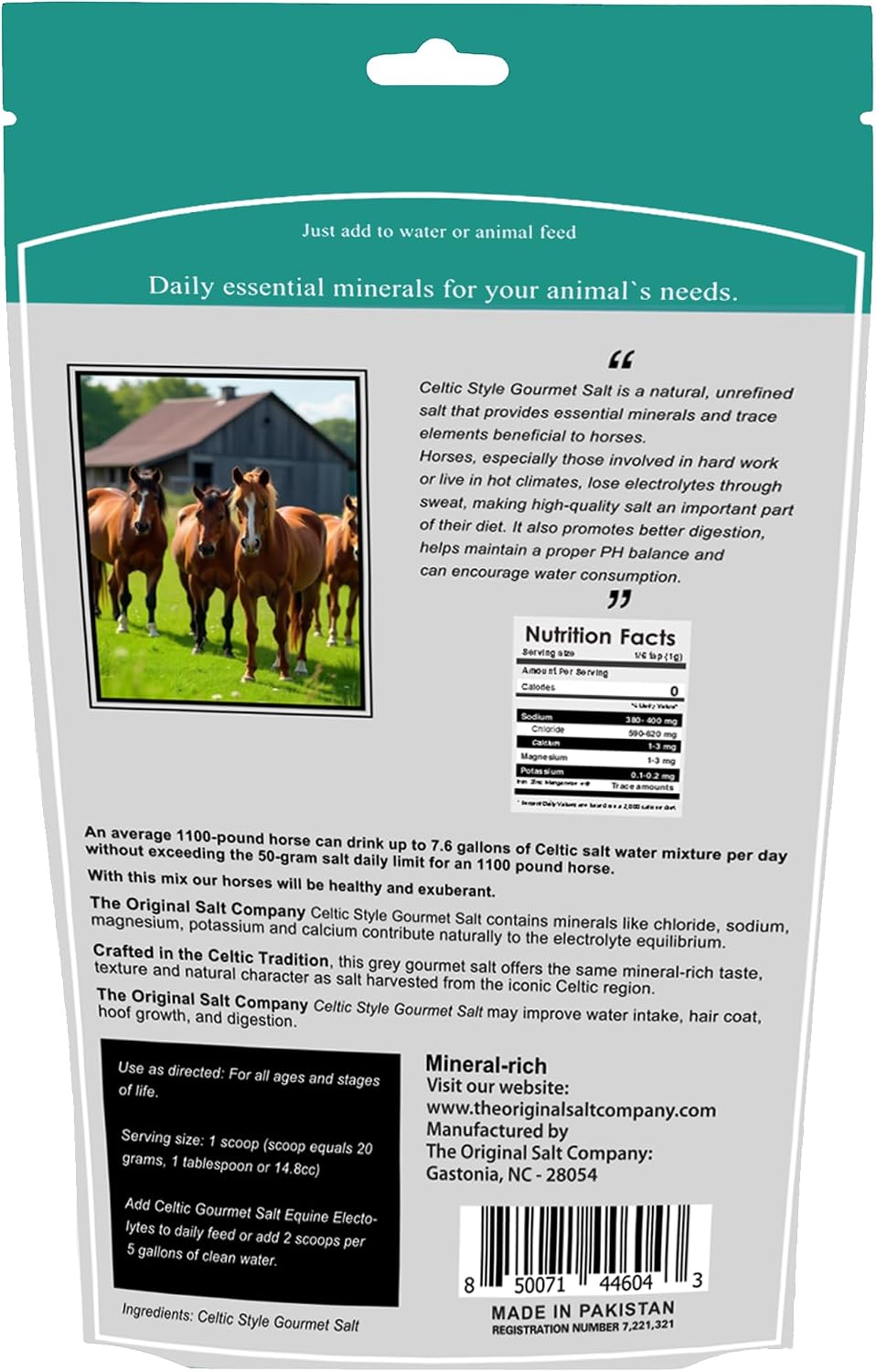 Celtic Tradition Equine Electrolytes – Natural Mineral Salt Supplement for Horses | Replenishes Electrolytes