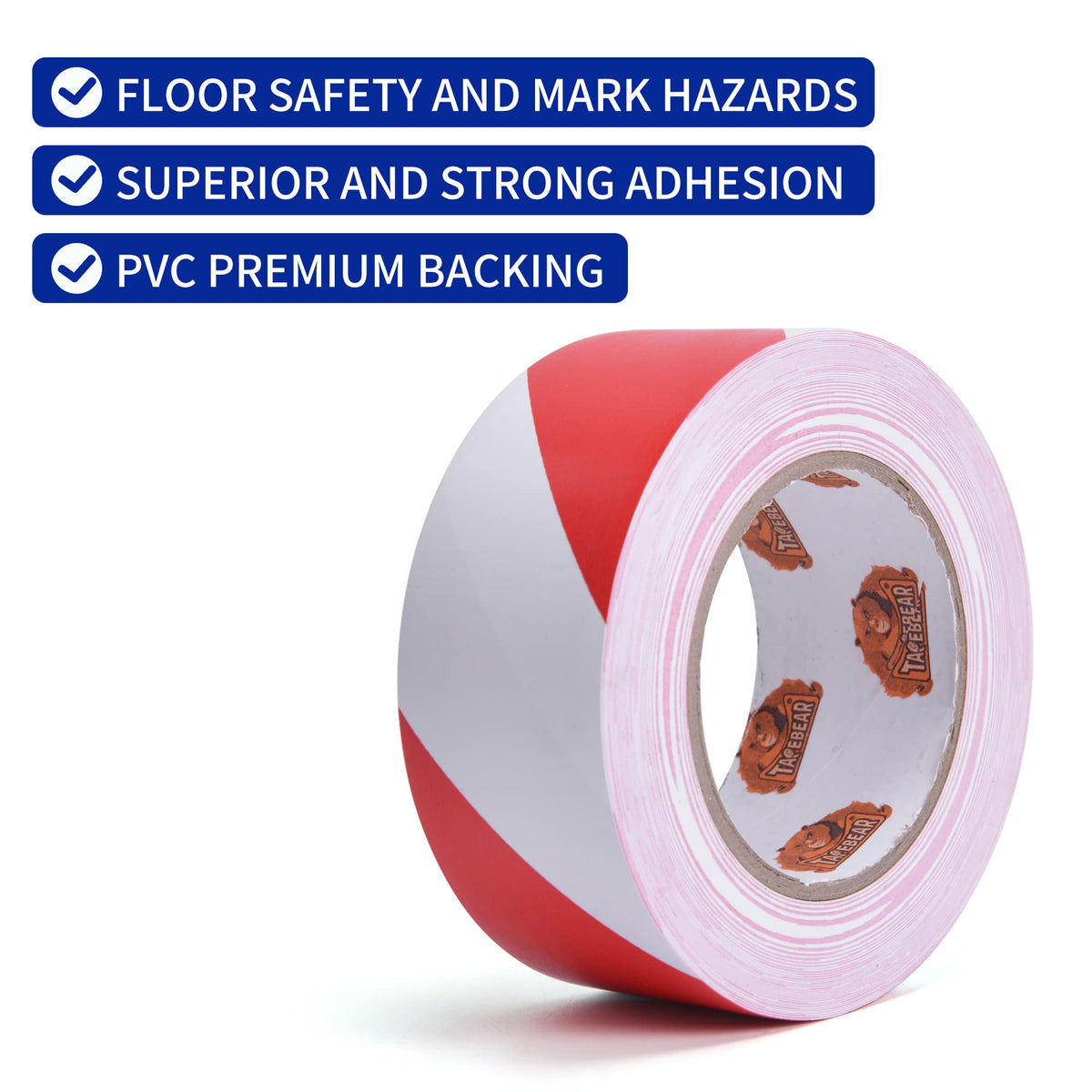 Hazard Caution Tape White Red 2inch x 150 Feet(50yds)