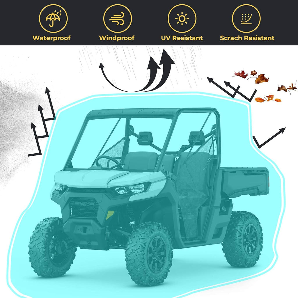 UTV Cover 2-3 Seaters 130" x 73" x 58" 420D Oxford Protection | Pu Coating, Waterproof Compatible with Can Am