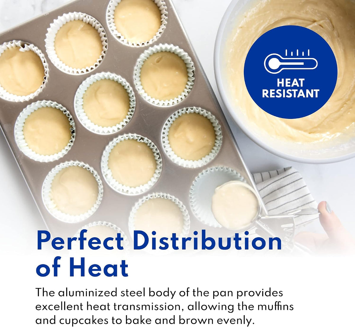 Commercial Grade Aluminum 12-Cup Muffin Pan
