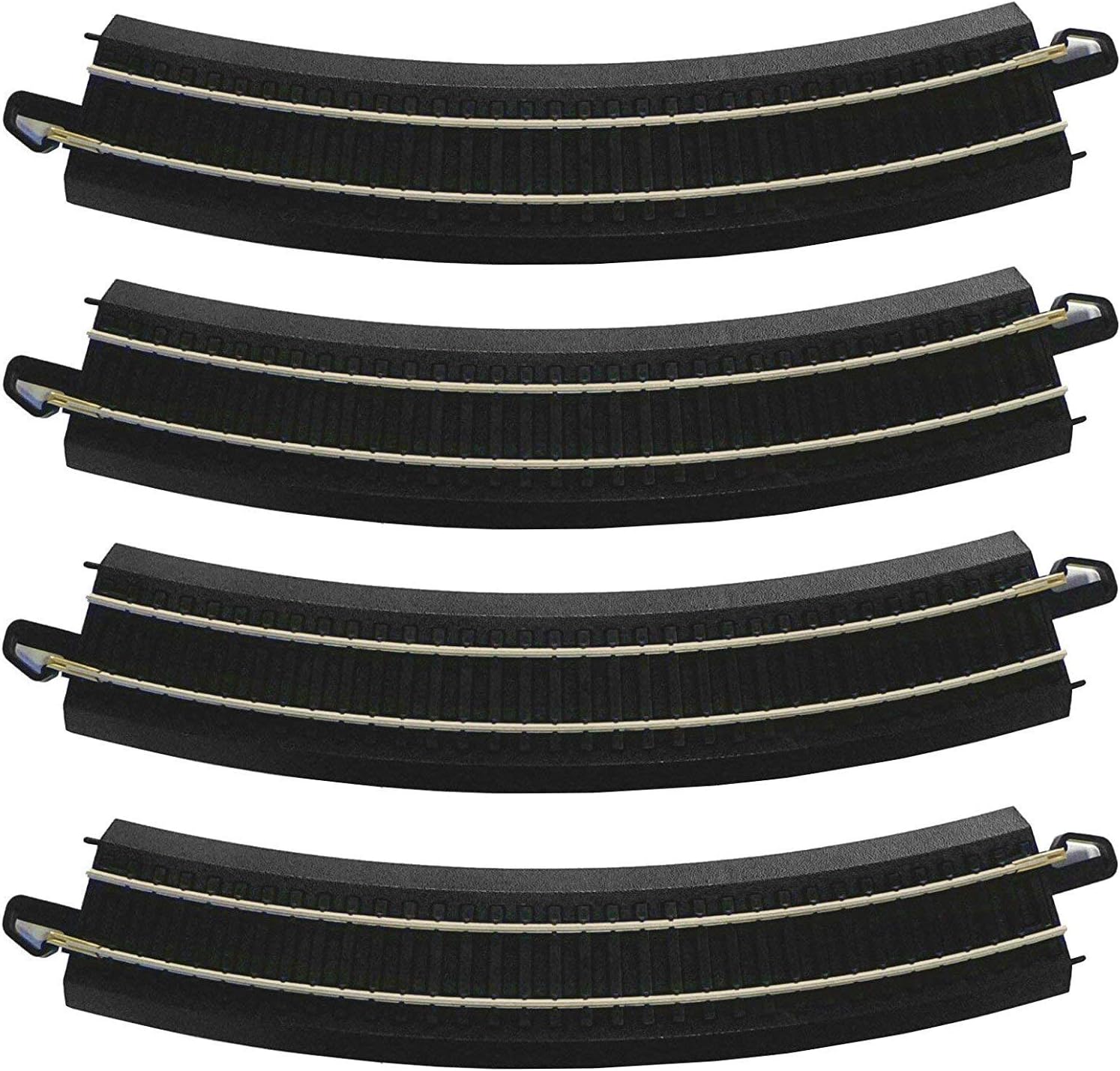 Trains Snap-Fit E-Z TRACK E-Z TRACK FIGURE 8 TRACK PACK - STEEL ALLOY Rail With Black Roadbed - HO Scale Medium |