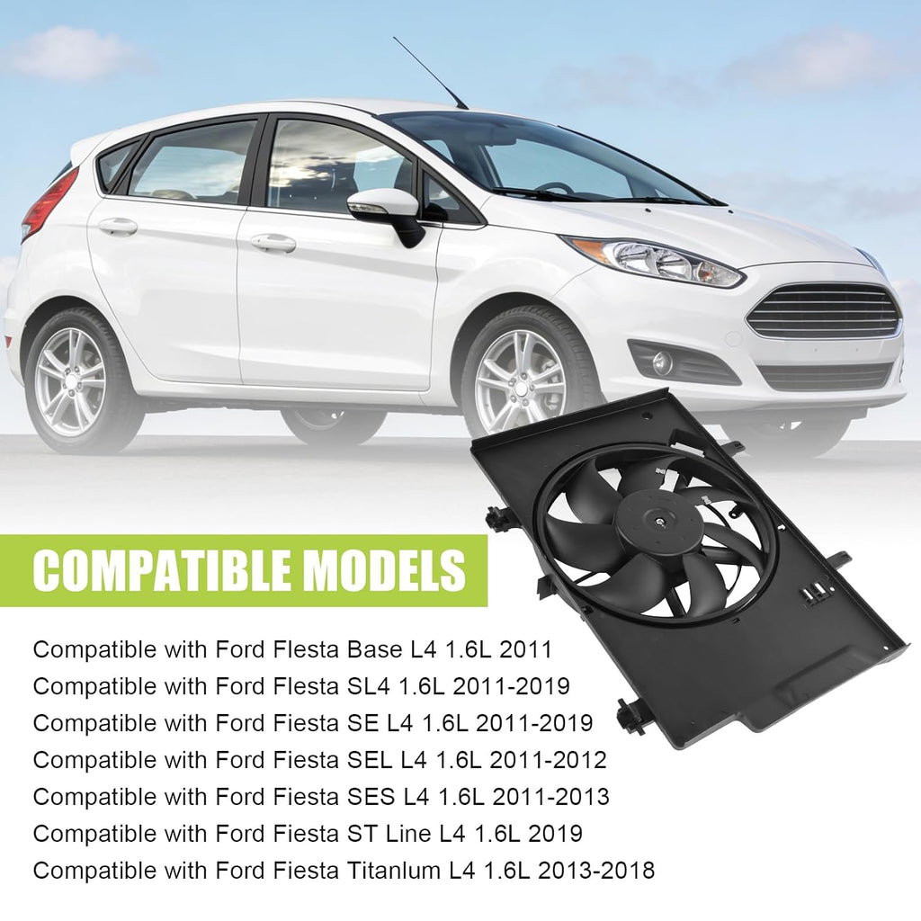 621-503 Radiator Cooling Fan Replacement for Ford Fiesta Base SE 2011-2019