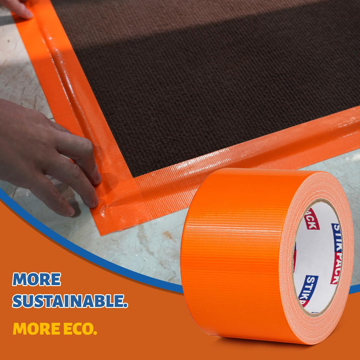 3'' Wide Orange Duct Tape Heavy Duty 3 Inches x 30 Yard, 1 Roll