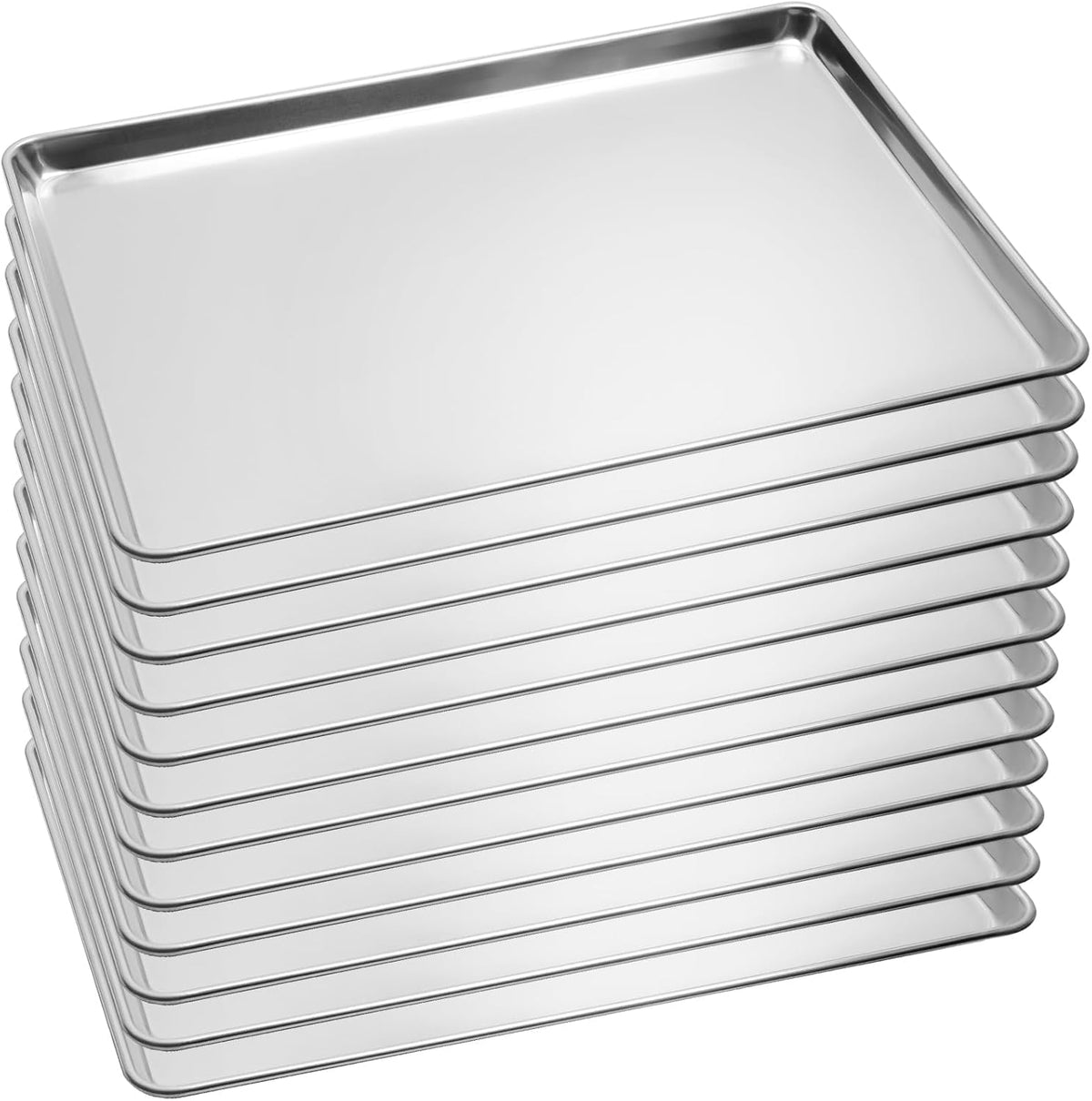 12 Pack 26" x 18" Full Size Baking Sheet Pan, Aluminum