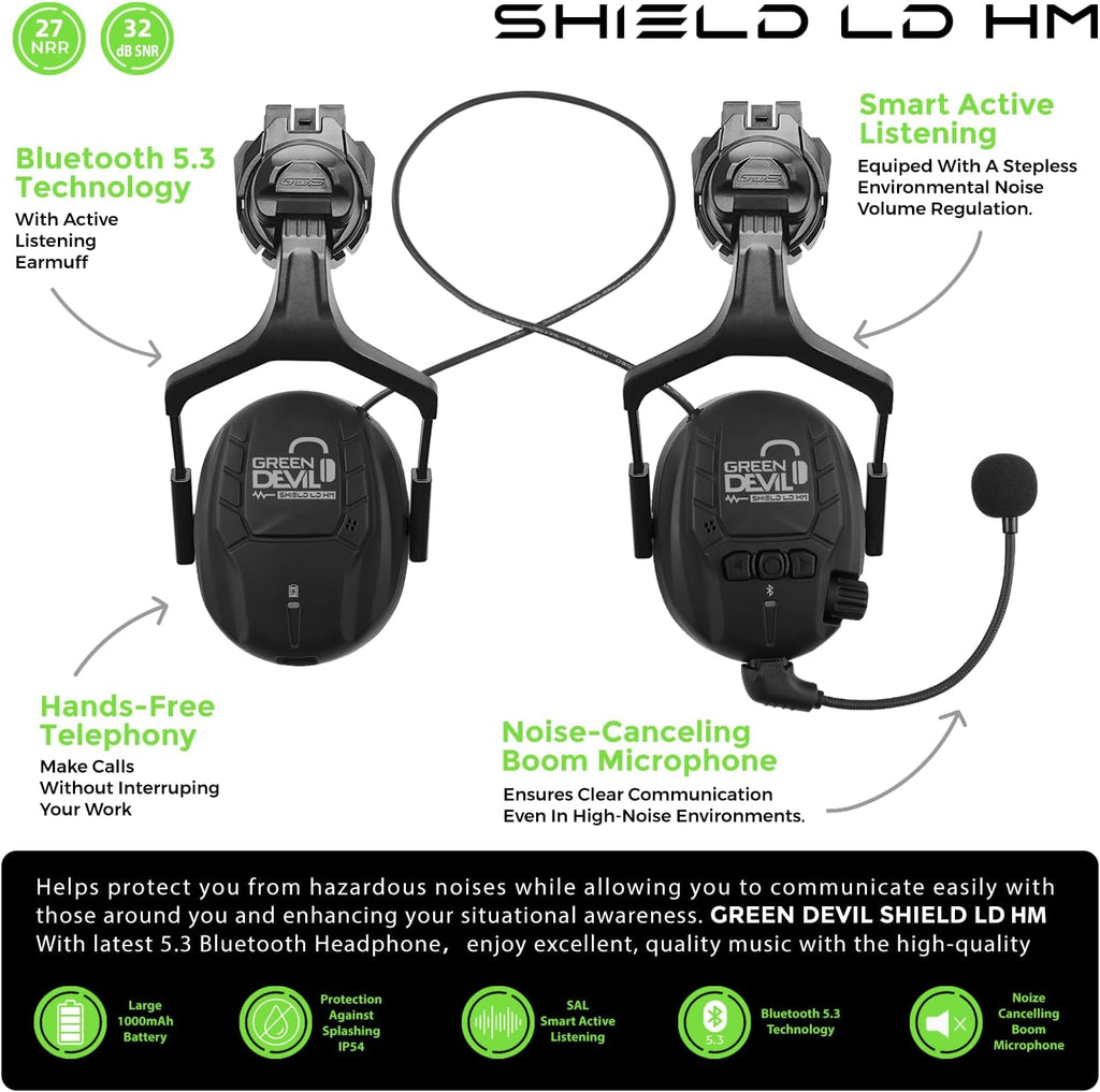 Forestry Chainsaw Safety Helmet with Bluetooth Ear Muffs Arborist Helmet Hard Hat with Built-in Visor Face Shield 5