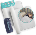 [2-Pack Inflatable Bed Rail for Toddlers | Portable, Blow-up Bed Bumper for King, Queen, Full, with Non-Slip