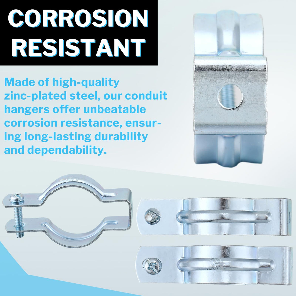 Yaocom EMT Conduit Hanger with Bolt, 25 Pcs, 1 Inch