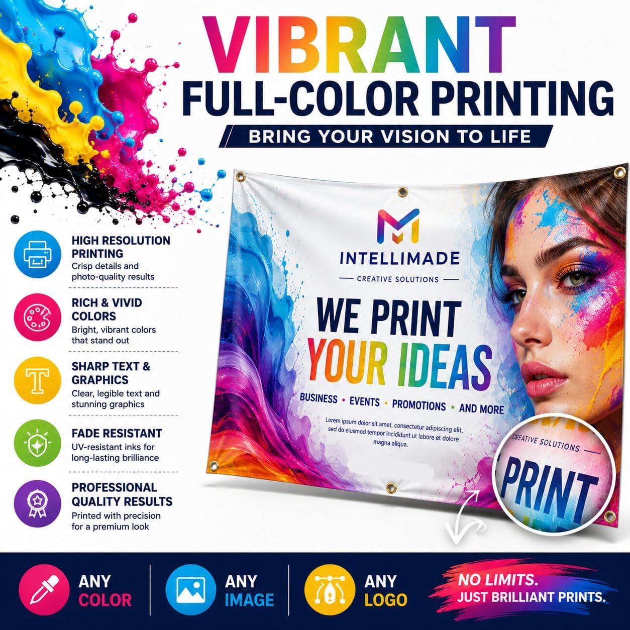 Custom Vinyl Banner Printing | 2' x 1' to 20' x 10' | Personalized Indoor & Outdoor Banner Signs | Upload Your Own